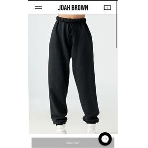 Joah Brown Oversized Jogger Black French Terry Size x/s*sold out
